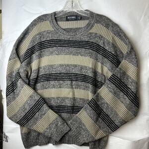 Scandia Gray Black Sweater Mens size Large
